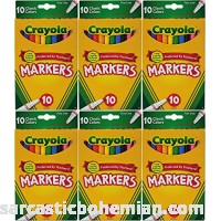 Crayola Classic Colors Fine Line 10 Markers Per Pack Pack of 6 60 Markers In Total Pack of 6 B005NF3RUM